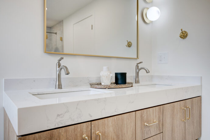 new bathroom dual sinks