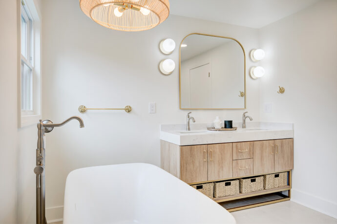 completed bathroom remodel