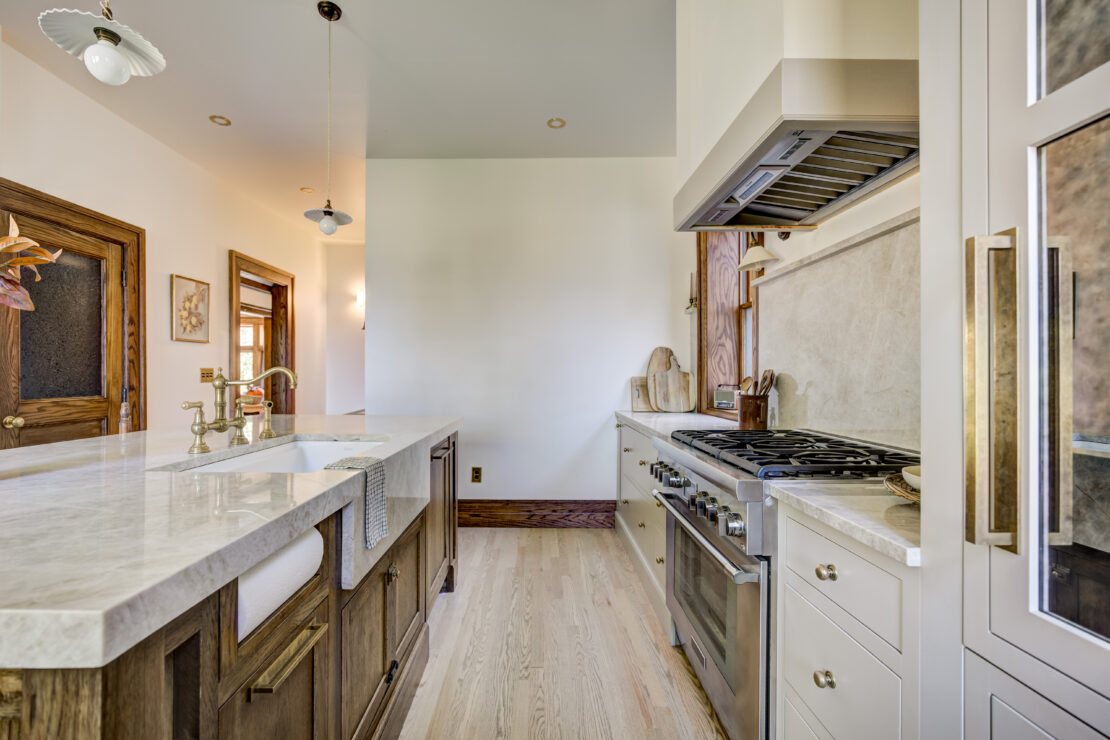 Luxury kitchen remodeling with custom cabinetry, premium finishes, and timeless interior design by Maxwell Building Services