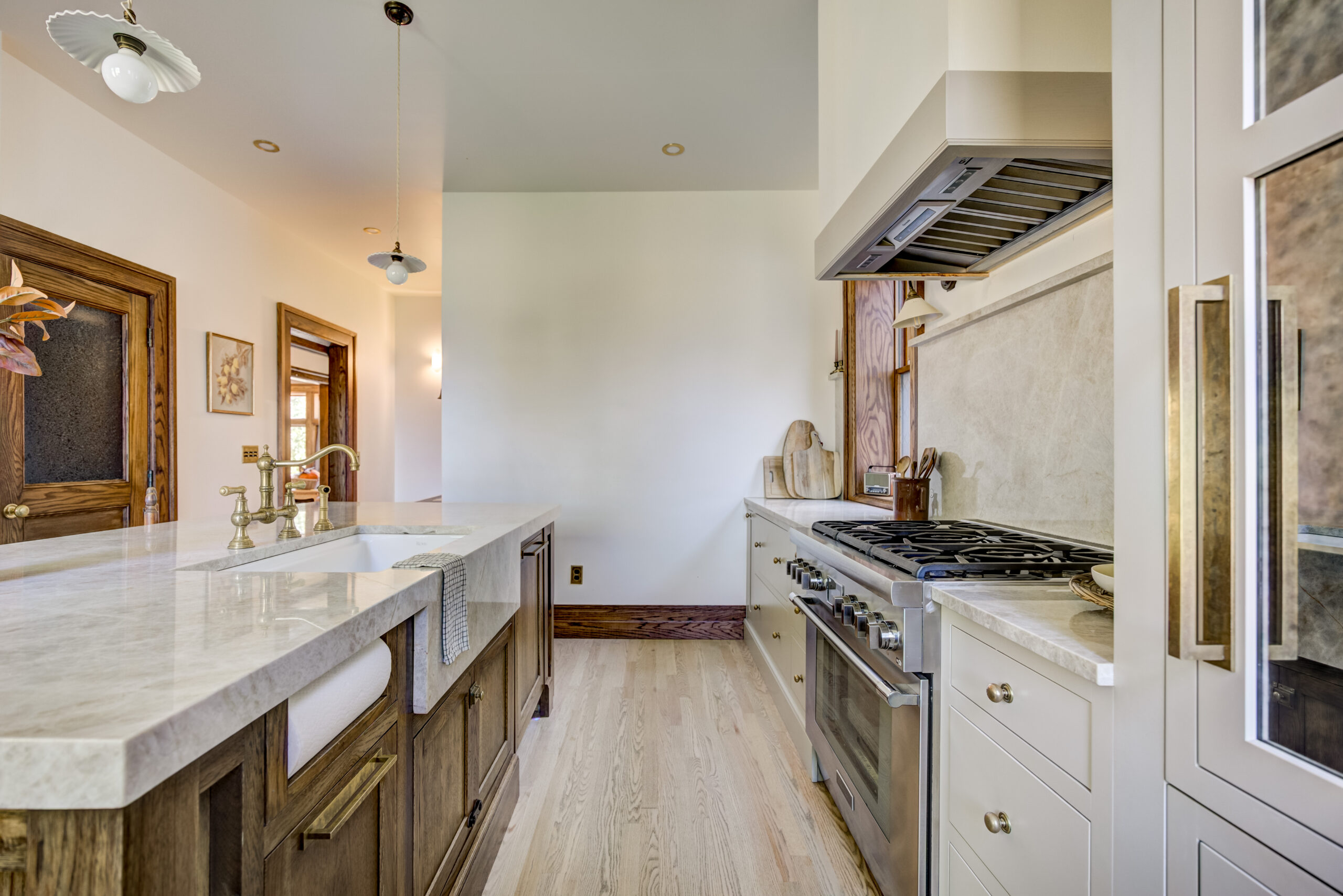 Luxury kitchen remodeling with custom cabinetry, premium finishes, and timeless interior design by Maxwell Building Services