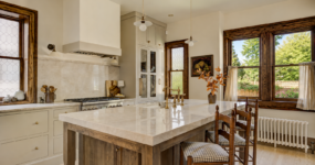 Birmingham Michigan custom kitchen remodel featuring Dura Supreme cabinetry, large island and open concept layout